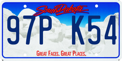 SD license plate 97PK54