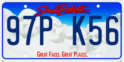 SD license plate 97PK56