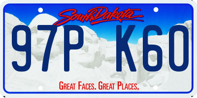 SD license plate 97PK60