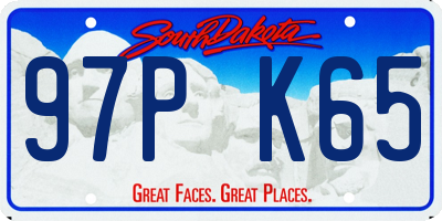 SD license plate 97PK65