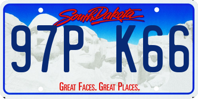 SD license plate 97PK66