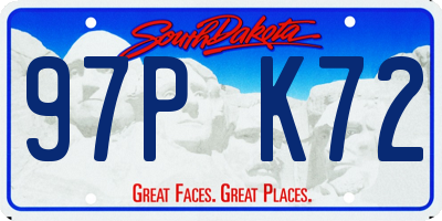 SD license plate 97PK72