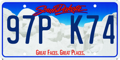 SD license plate 97PK74
