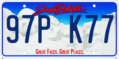 SD license plate 97PK77