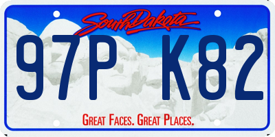 SD license plate 97PK82