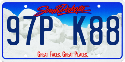 SD license plate 97PK88