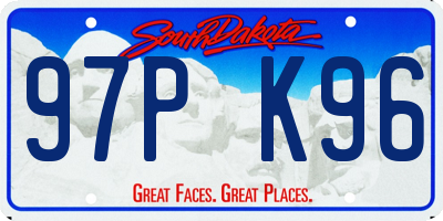 SD license plate 97PK96
