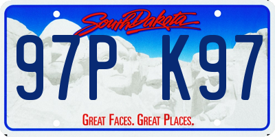 SD license plate 97PK97