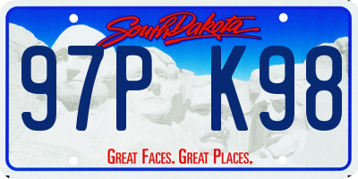 SD license plate 97PK98