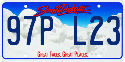SD license plate 97PL23
