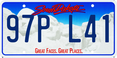 SD license plate 97PL41