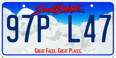 SD license plate 97PL47