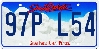 SD license plate 97PL54
