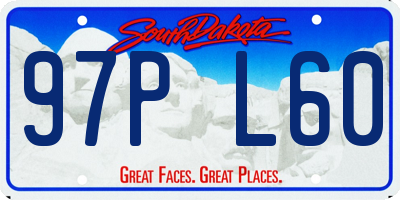 SD license plate 97PL60