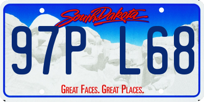 SD license plate 97PL68