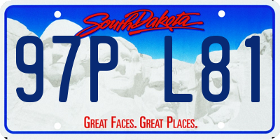 SD license plate 97PL81