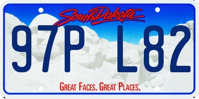 SD license plate 97PL82