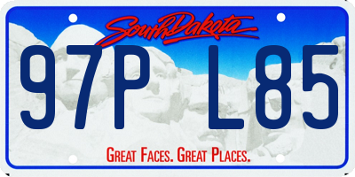 SD license plate 97PL85