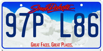 SD license plate 97PL86