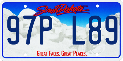 SD license plate 97PL89
