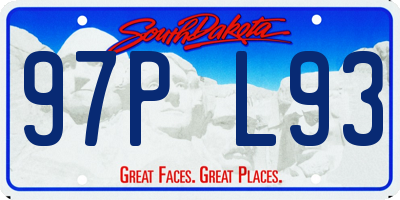 SD license plate 97PL93