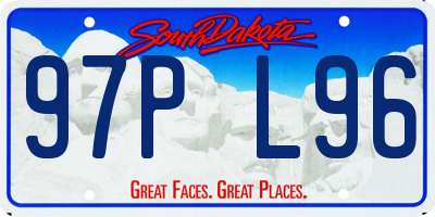 SD license plate 97PL96