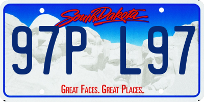 SD license plate 97PL97