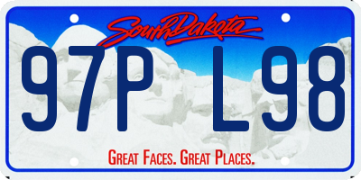 SD license plate 97PL98