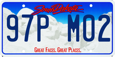 SD license plate 97PM02