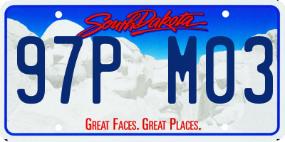 SD license plate 97PM03