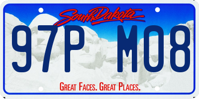 SD license plate 97PM08