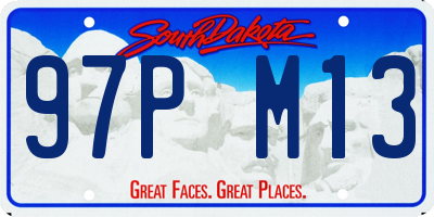 SD license plate 97PM13