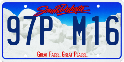 SD license plate 97PM16