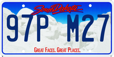 SD license plate 97PM27