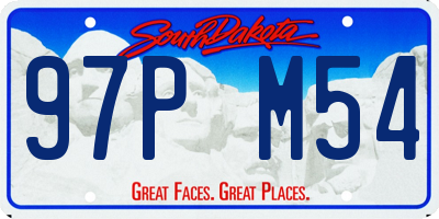 SD license plate 97PM54