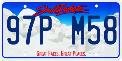 SD license plate 97PM58