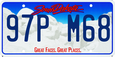 SD license plate 97PM68