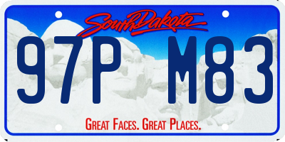 SD license plate 97PM83