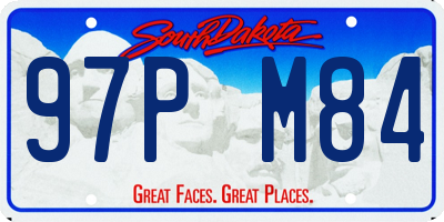 SD license plate 97PM84