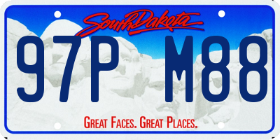 SD license plate 97PM88