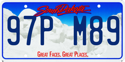 SD license plate 97PM89