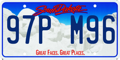 SD license plate 97PM96