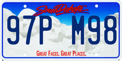 SD license plate 97PM98