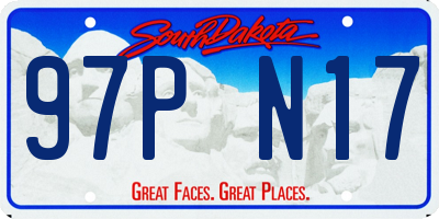SD license plate 97PN17