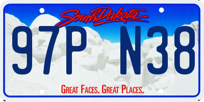 SD license plate 97PN38