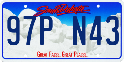 SD license plate 97PN43