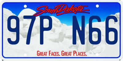 SD license plate 97PN66