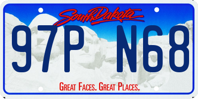 SD license plate 97PN68