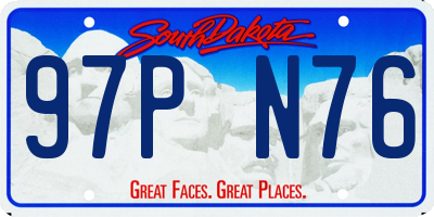 SD license plate 97PN76