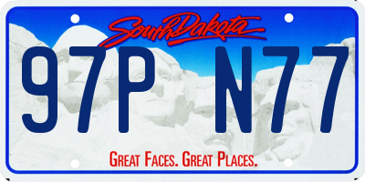 SD license plate 97PN77